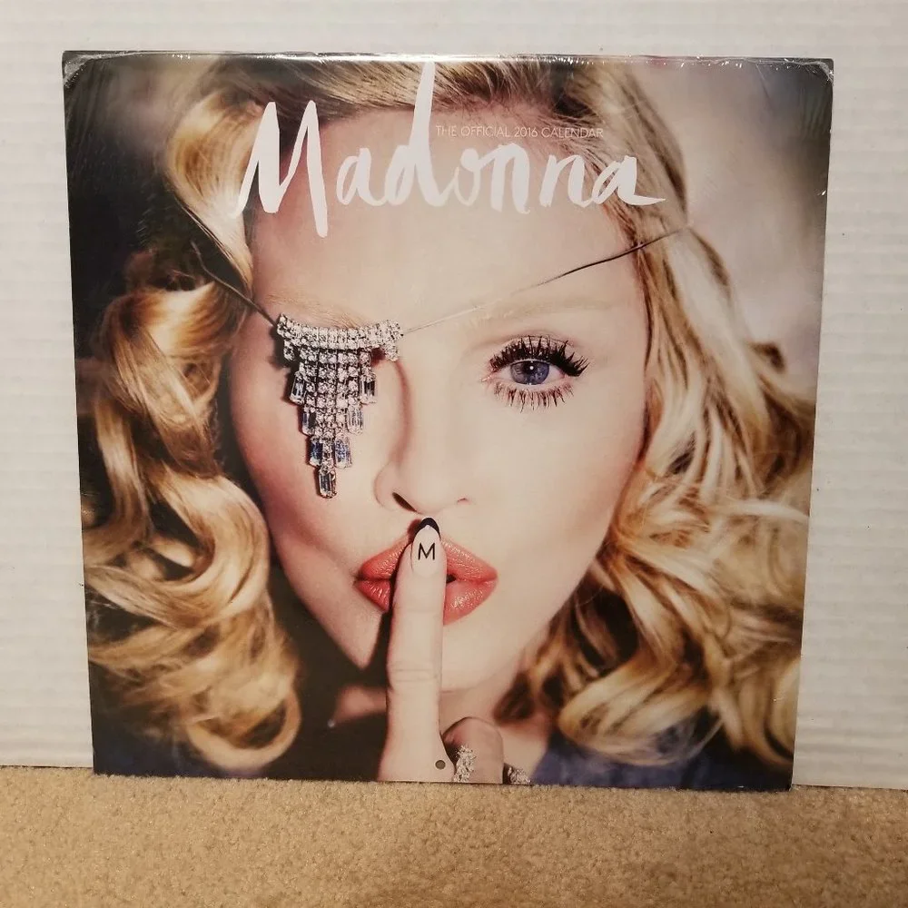 Madonna 2016 calendar 16 month full color sealed pop band merch Brown Trout